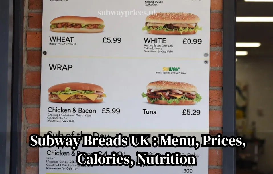 Subway Breads UK Menu
