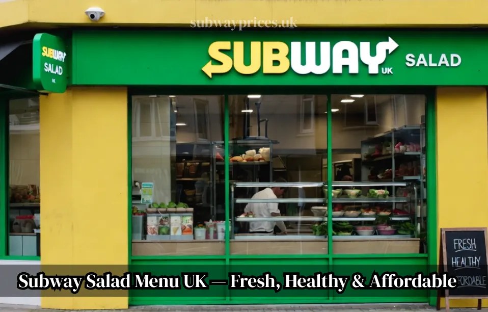 Subway Salad Menu uk price 1