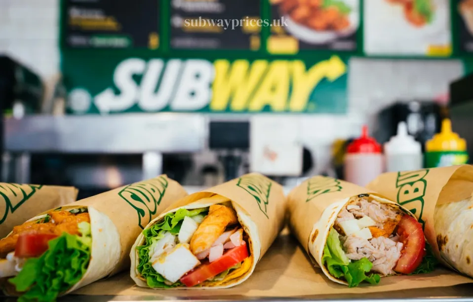 Subway menu wraps uk price