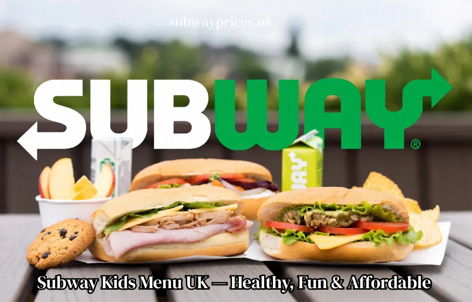 Subway Kids Menu UK
