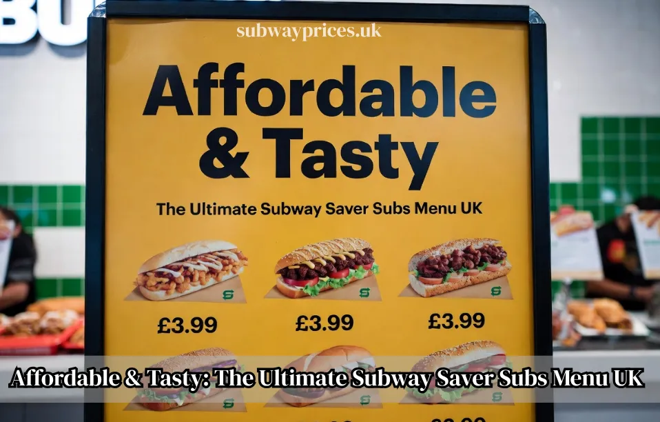 subway saver menu with prices uk
