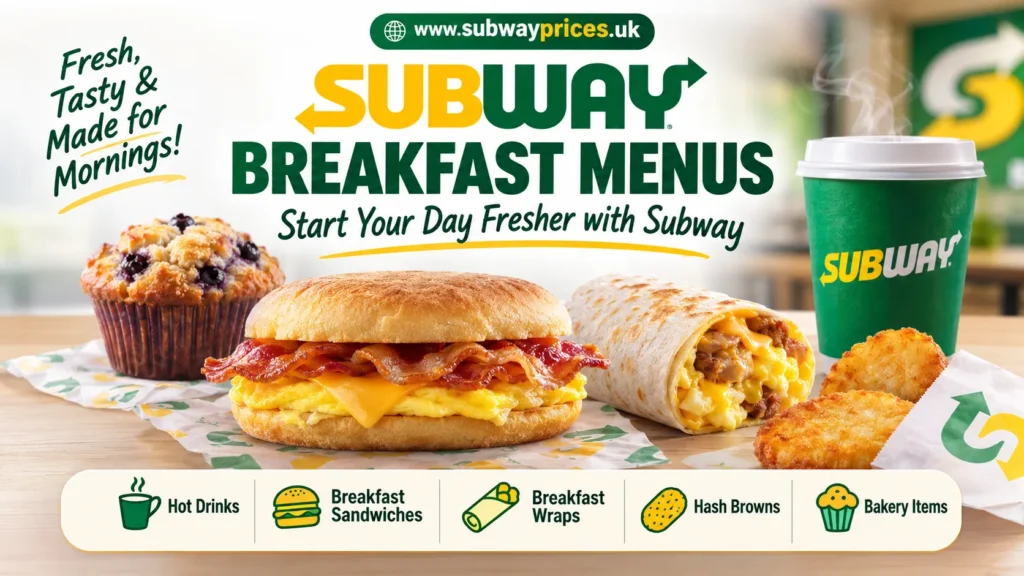 subway breakfast menus